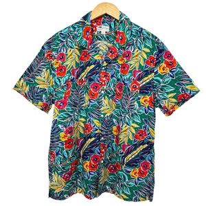 J. Crew Short Sleeve Slub Cotton Camp Collar Shirt Men's Large